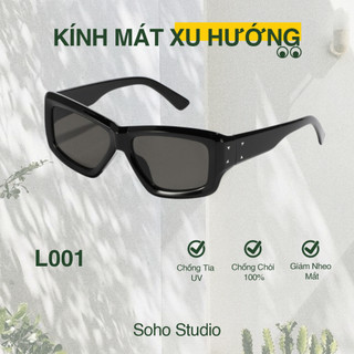 Kính mát L001 Soho Studio gọng chữ nhật Y2K cá tính