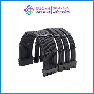  Dây Nguồn Nối Dài Bọc Dù ColorFul Mod Pro Màu Đen - Kèm Lược Nẹp Cố Định 