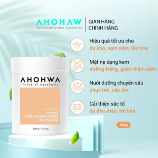 Mặt Nạ Ủ Trắng Dạng Kem AHOHWA Tone-Up Brightening Cream Mask 500g - Dưỡng Da Trắng Sáng Tự Nhiên
