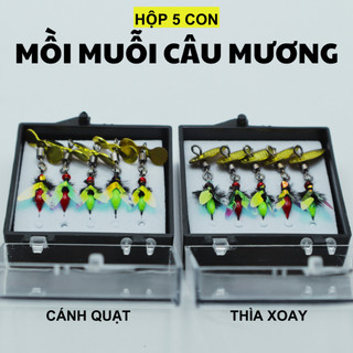 Hôp 5 con muỗi giả câu lure cá mương,rô phi,chày suối,thiểu,ngão,...
