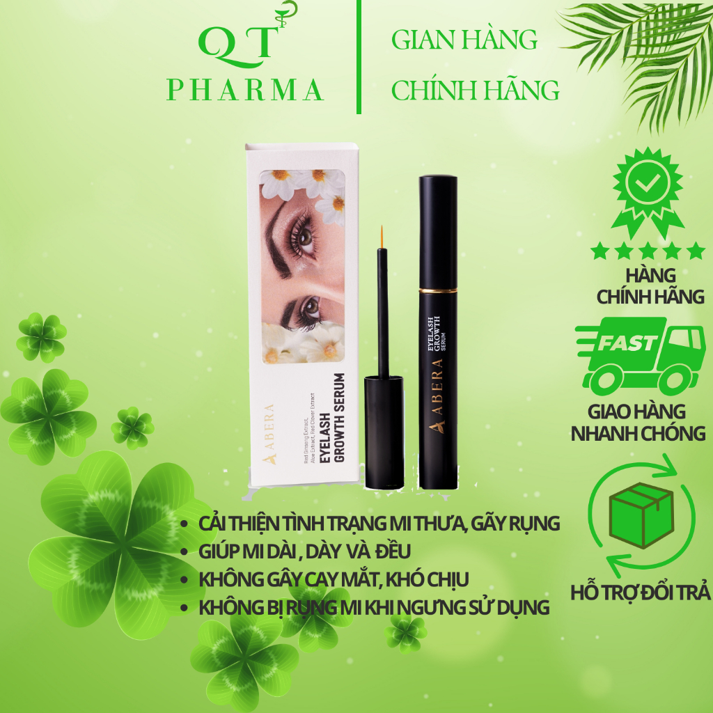 Serum Dưỡng Dài Mi ABERA Thế Hệ Mới Kích Thích Mi Mọc Dài Và Dày Cực Nhanh, Ngăn Gãy Rụng