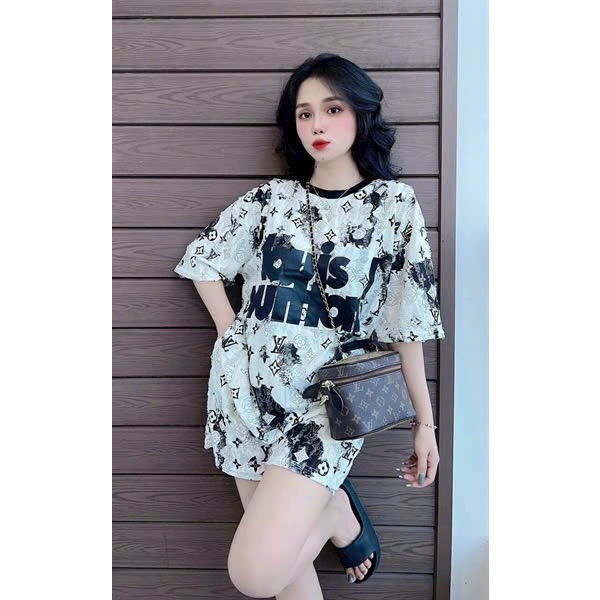 Đồ bộ nữ, sét bộ thun xước nữ tay cánh dơi, áo thun nữ cộc tay phối viền mix quần đùi chất xước chuẩn shop