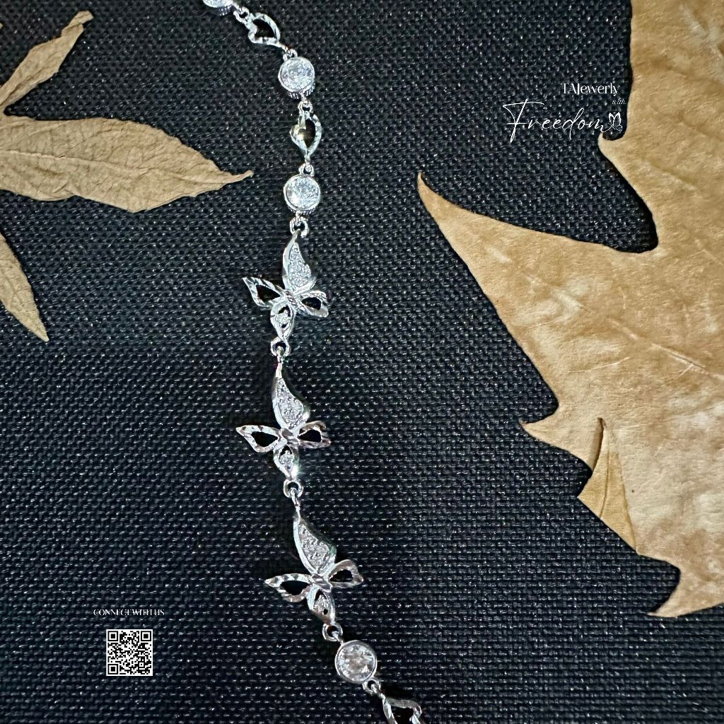 𝐓𝐀𝐉𝐞𝐰𝐞𝐥𝐫𝐲 |𝐍𝐄𝐖 𝐀𝐑𝐑𝐈𝐕𝐀𝐋𝐒: Butterfly Bracelet S925 + Đá Cubic Zirconia