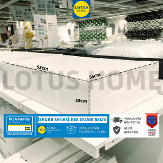 Ikea ngăn vải chứa đồ có khóa chống bụi thông minh skubb ikea - trắng dài 93cm