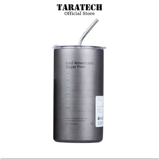 Ly Giữ Nhiệt Inox Kèm Nắp Đậy Bằng Nhựa Và Ống Hút Inox 600ml