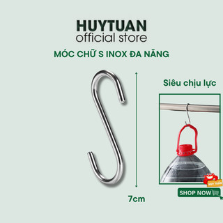 Móc treo đồ bằng thép không gỉ 304 kiểu chữ S 7cm - Móc chữ S inox đa năng có đầu tròn treo quần áo đồ đạc siêu chắc bền