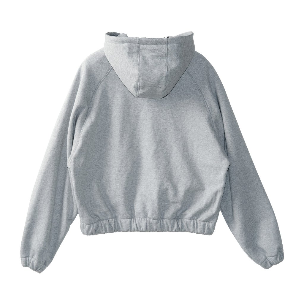 Áo Hoodie Zip Boxy SNAZZY Unisex Vải Nỉ Bông Chính Hãng - AWAKE FOG GRAY