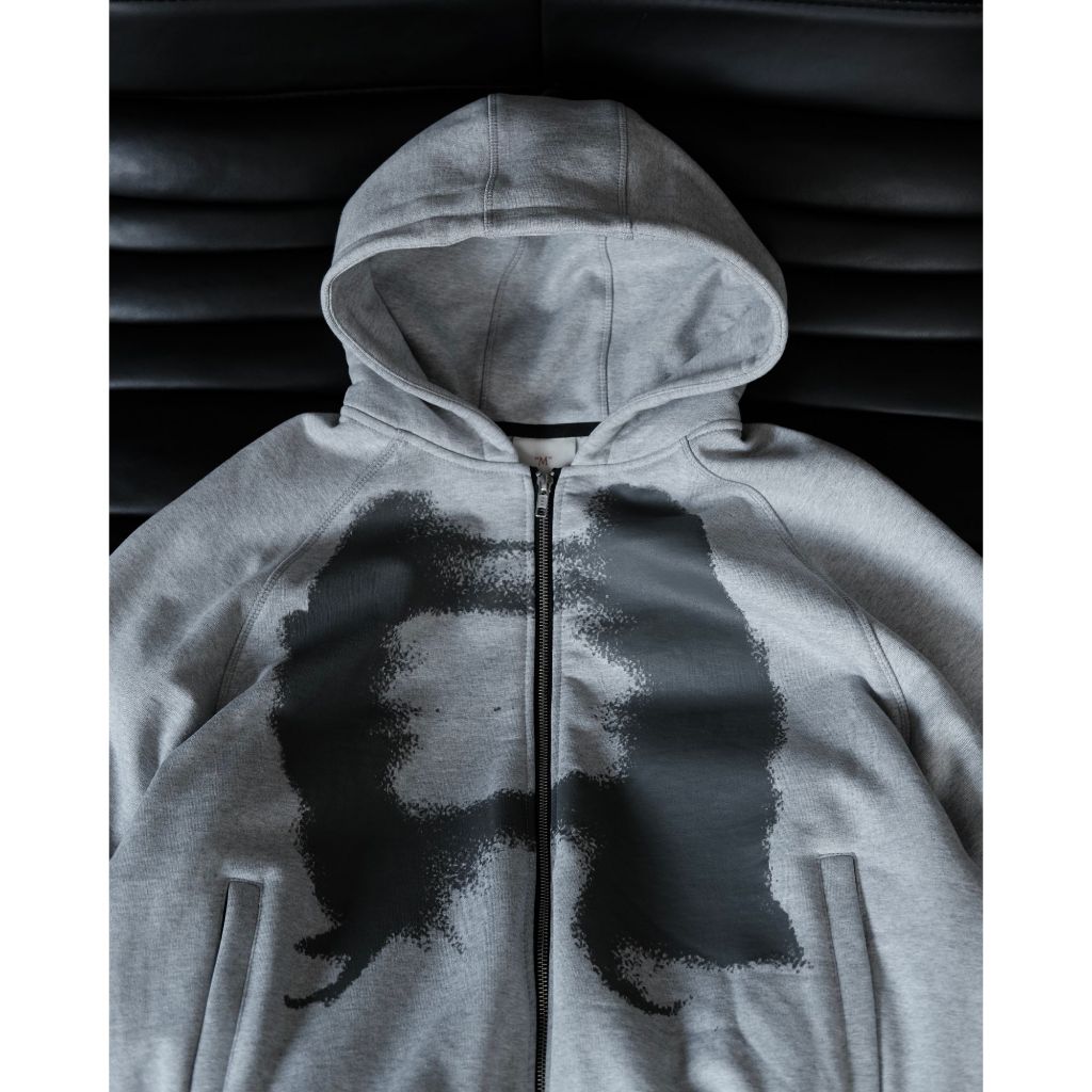 Áo Hoodie Zip Boxy SNAZZY Unisex Vải Nỉ Bông Chính Hãng - AWAKE FOG GRAY