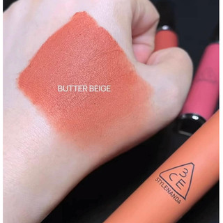 Son kem 3ce hazy lip clay 4g butter beige cam gạch