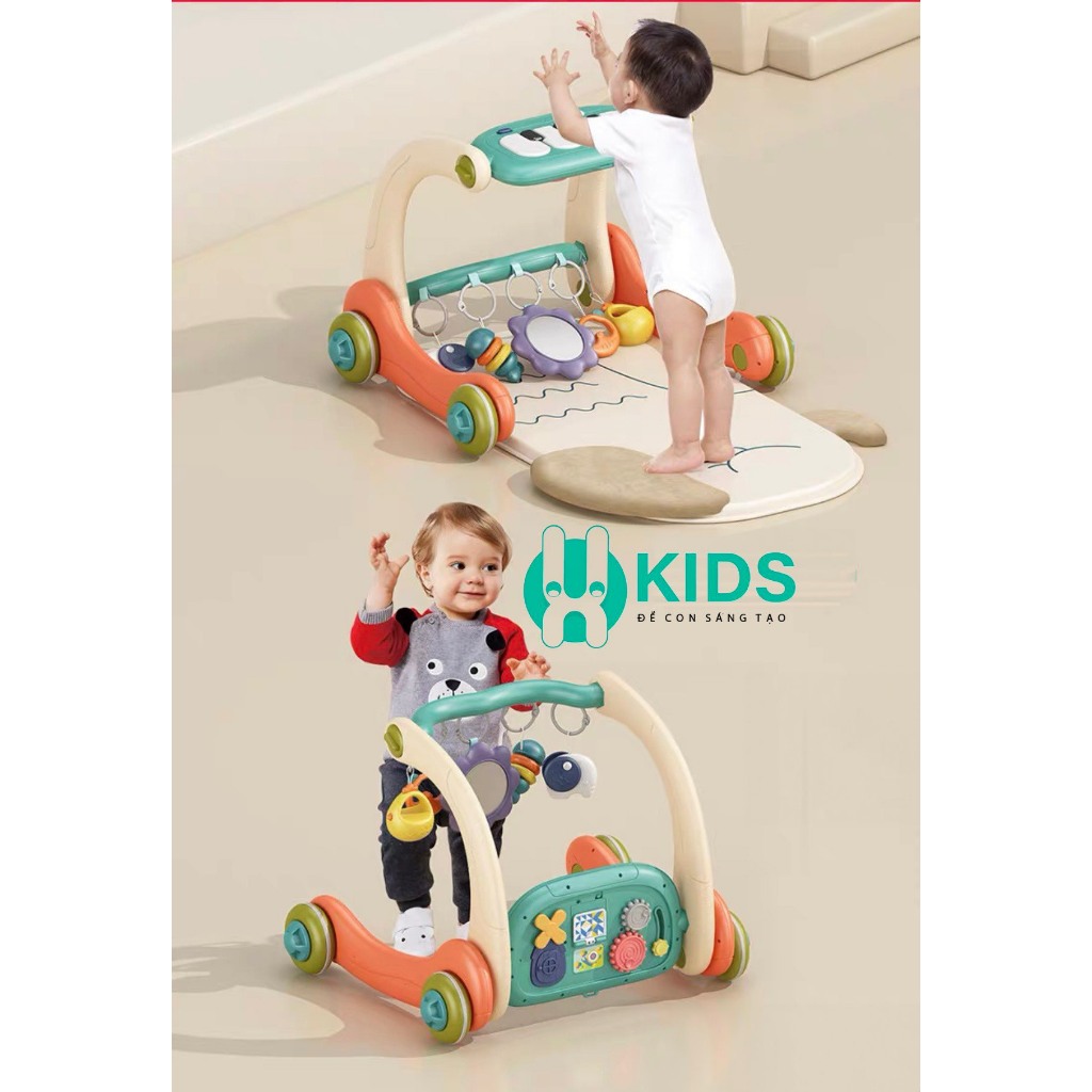 Thảm đạp nhạc, thảm nhạc nằm chơi cho bé sơ sinh đa năng kết hợp xe tập đi 3in1 có phím đàn piano cho trẻ em