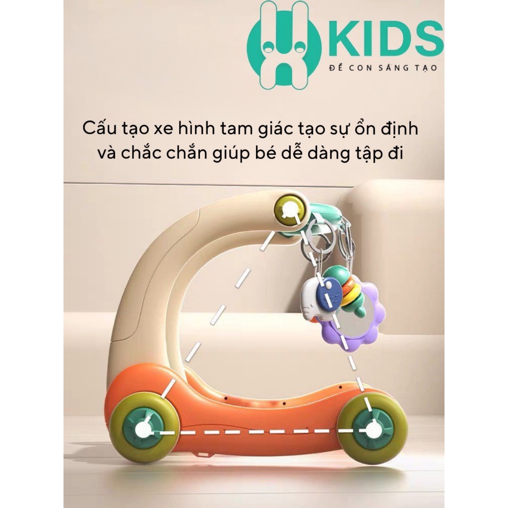 Thảm đạp nhạc, thảm nhạc nằm chơi cho bé sơ sinh đa năng kết hợp xe tập đi 3in1 có phím đàn piano cho trẻ em