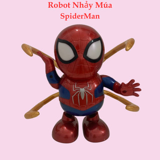 Robot nhảy múa đồ chơi robot cho bé đồ chơi người nhện spiderman có nhạc đèn sáng lấp lánh chất liệu cao cấp