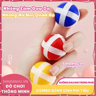 Combo 20 quả bóng ném dính phi tiêu, đồ chơi  bóng bắn dính súng khủng long an toàn cho bé