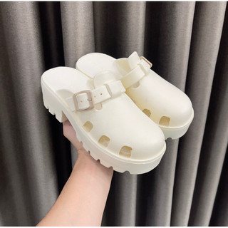 Giầy sục nữ CNK siêu nhẹ cài khuy đế cao 5cm EVA cao cấp