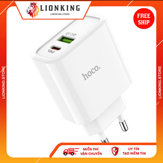 Củ sạc nhanh 20w hoco c80 2 cổng đầu vào usb và type c chuẩn sạc nhanh pd 20w 3.0a lionking store