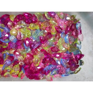 Gói 10 hạt nhựa hình giọt nước, hạt dưa size trung 10x18mm