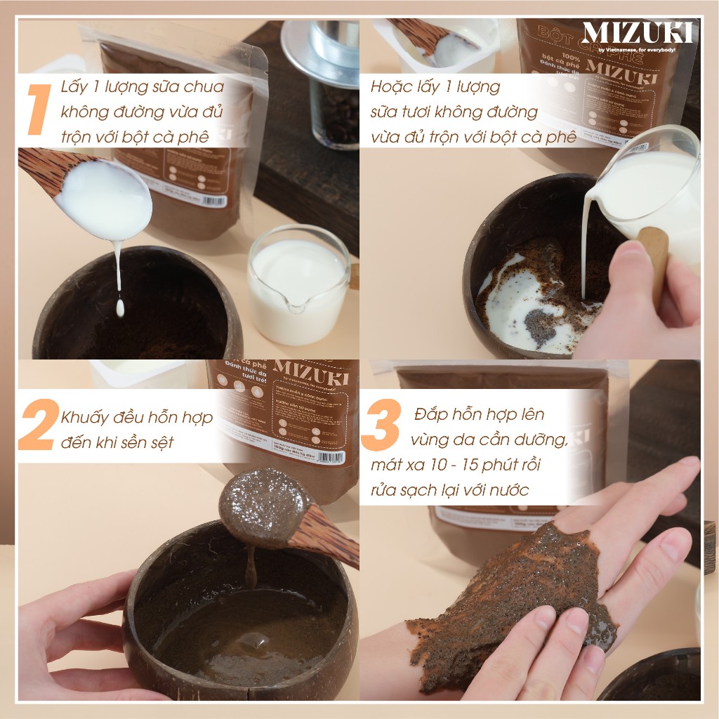 Bột Đắp Mặt Nạ Thiên Nhiên Dưỡng Da Nguyên Chất Mizuki