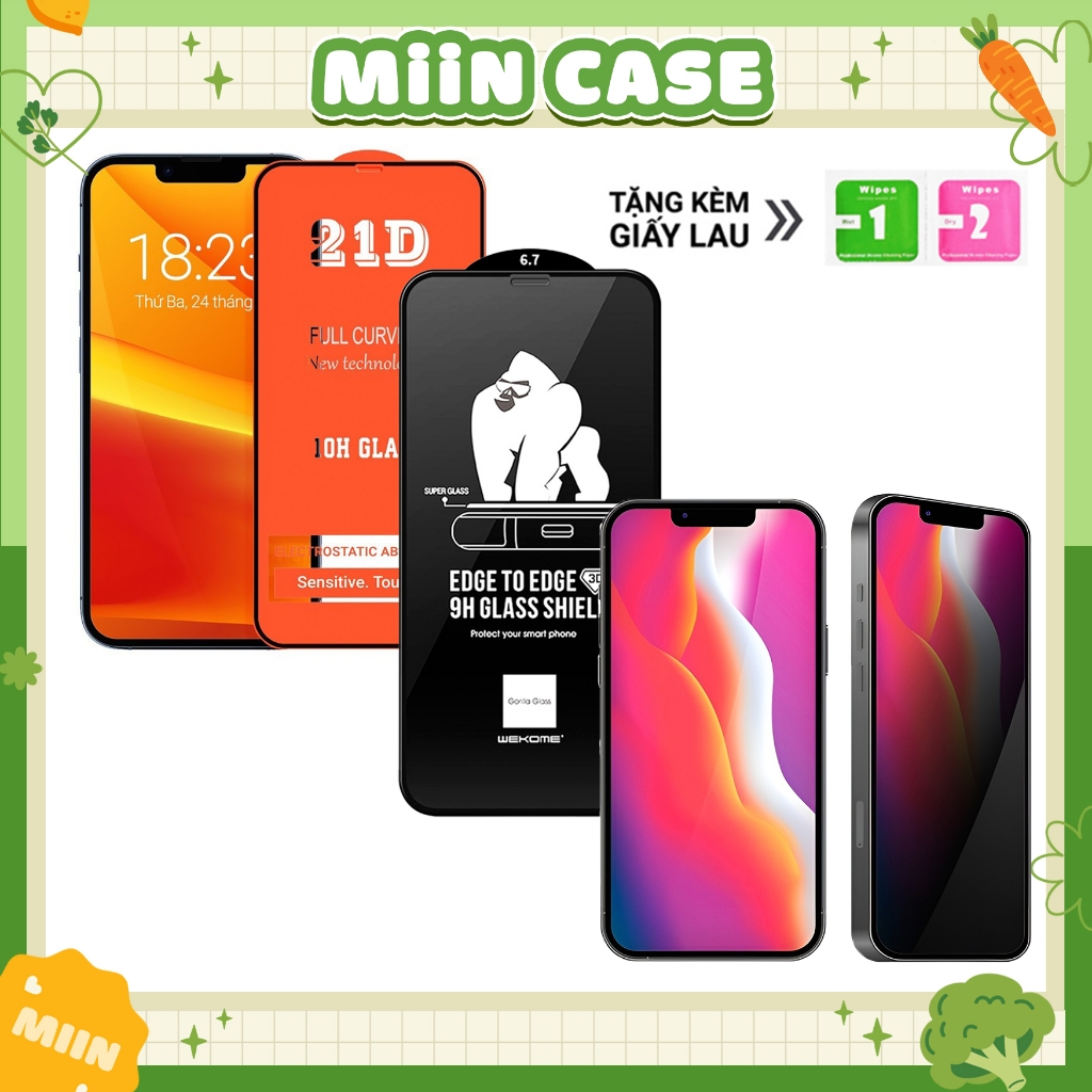 Kính cường lực KingKong 4D,21D,Chống nhìn trộm, 6splus/7plus/8/8plus/x/xs/11/12/13/14/15/pro/max/plus/awifi/caseunicorn