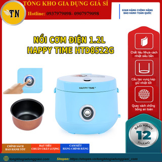 Nồi Cơm Điện 1.2L Happy Time HTD8522G, Công Suất 500W, Bảo hành	12 tháng