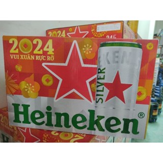  Bia Heineken Silver 24 lon cao x 330ml - Ken bạc 