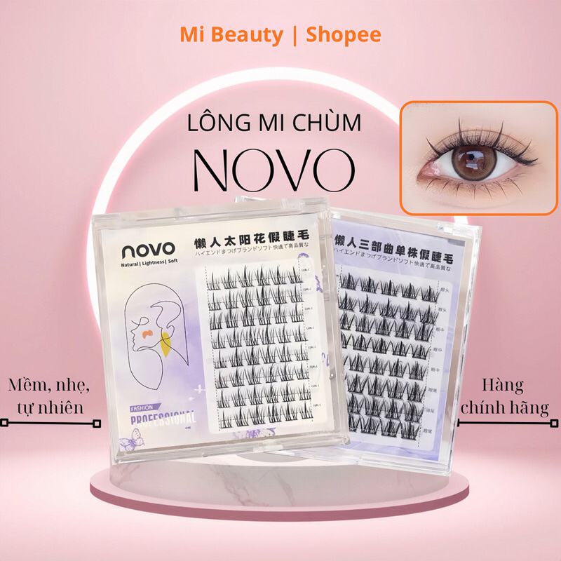 Lông Mi Giả Chùm Tách Sợi NOVO Mềm, Nhẹ, Tự Nhiên