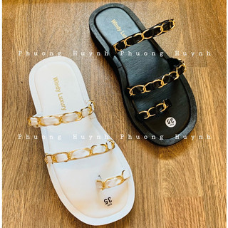  Dép Sandal Bánh Mì Xỏ Ngón Dây Xích Thời Trang, Năng Động