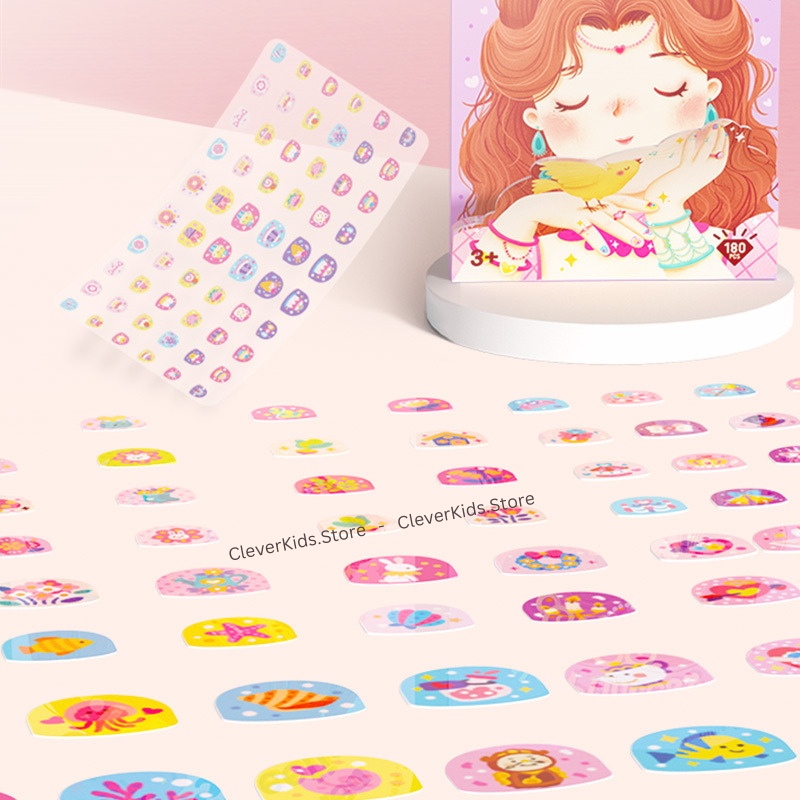 Bộ Đồ Chơi Nail Stickers Mideer Dán Móng Tay 180Ppcs Cho Bé Từ 3 Tuổi - CleverKids
