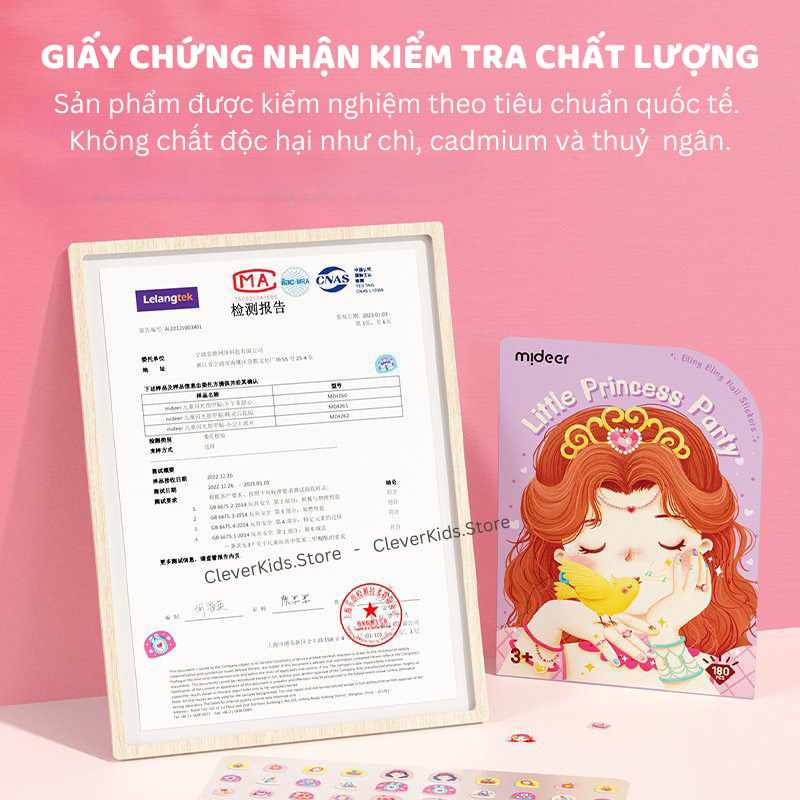 Bộ Đồ Chơi Nail Stickers Mideer Dán Móng Tay 180Ppcs Cho Bé Từ 3 Tuổi - CleverKids