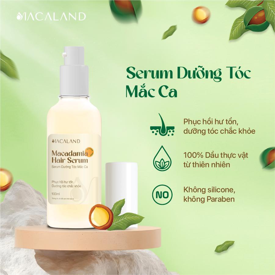 Dầu dưỡng tóc Mắc Ca Macadamia Hair Serum 100ml MACALAND không chứa Silicone phục hồi hư tổn, dưỡng tóc khô xơ