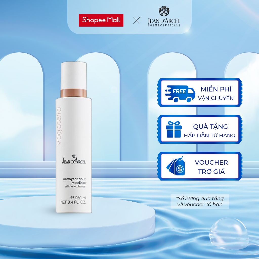J145 Nước tẩy trang dịu nhẹ 3 trong 1 Vegetalie - All In One Cleanser 250ml - Jean d'Arcel
