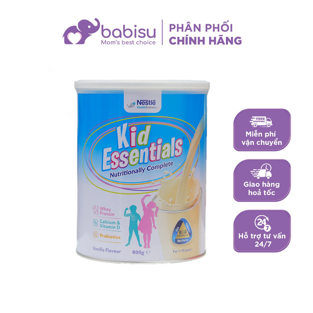 [Date 2025] SỮA KID ESSENTIALS tăng cân - tăng cao cho bé trên 1 tuổi, Hộp 800g