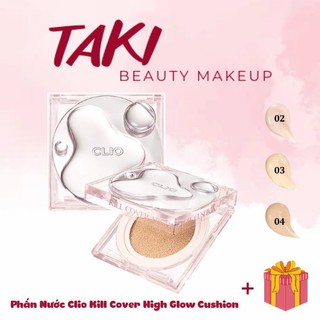 Phấn Nước Clio Kill Cover High Glow Cushion SPF50+ PA++++ ( kèm lõi-Phiên bản giọt nước )