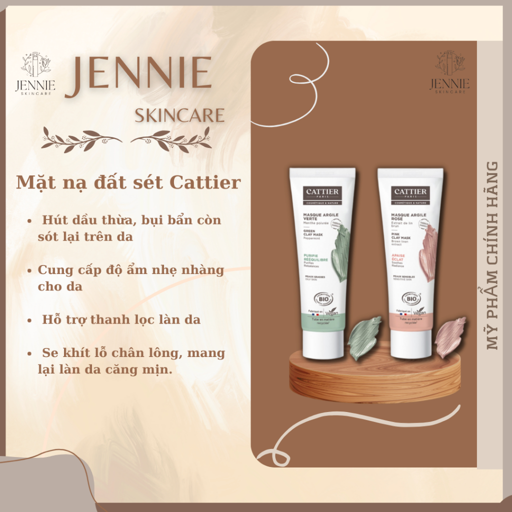 Mặt Nạ Đất Sét Cattier Clay Mask  HÀNG CHÍNH HÃNG