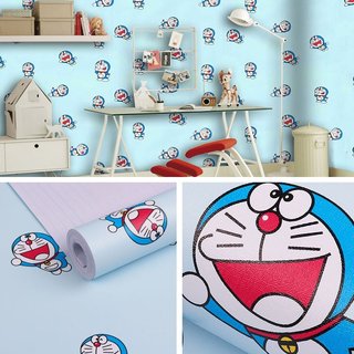 10M giấy dán tường sẵn keo doremon cười 5302:chống thấm, bề mặt nhám