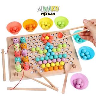  Gắp Bi Kèm Câu Cá Gỗ Đồ Chơi Montessori Bằng Gỗ Cao Cấp - Miwako Việt Nam