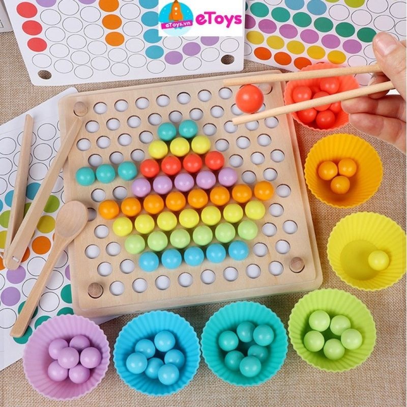 Gắp Bi Kèm Câu Cá Gỗ Đồ Chơi Montessori Bằng Gỗ Cao Cấp - Miwako Việt Nam