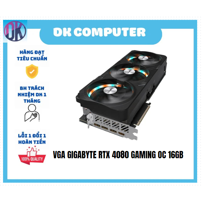 VGA CARD MÀN HÌNH GIGABYTE RTX 4080 GAMING OC 16GB