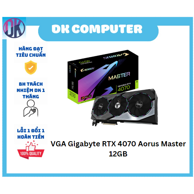 [DK COMPUTER] VGA Gigabyte RTX 4070 Aorus Master 12GB