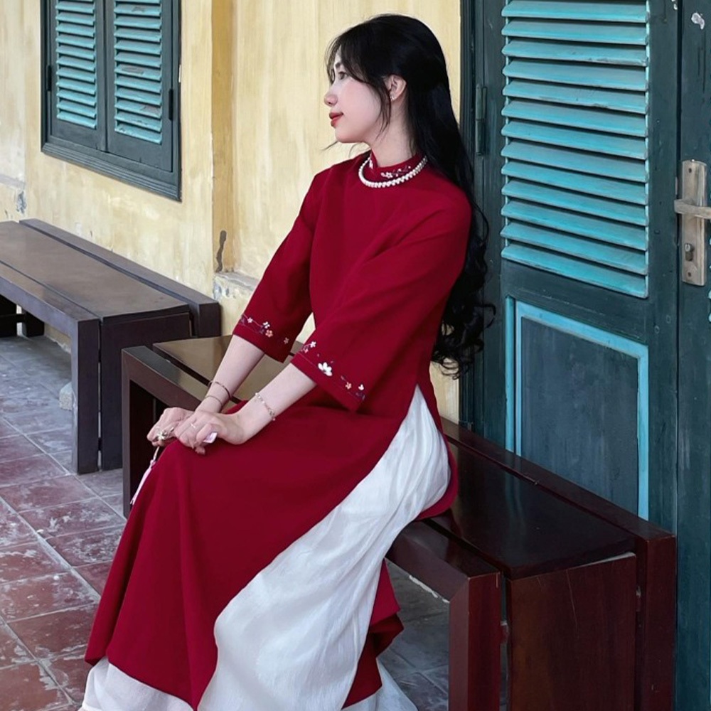 Áo Dài Nữ Cách Tân Đi Kèm Chân Váy XZ39