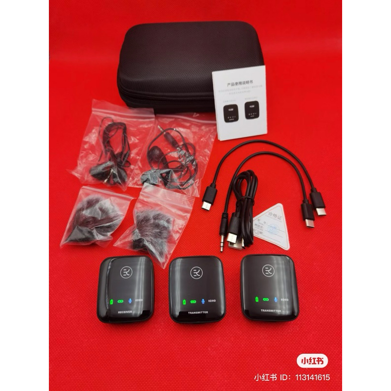 Mic Thu Âm Cài Áo Kinyo M18 One for Two Wireless Lavalier Microphone dành cho máy ảnh, điện thoại thông minh