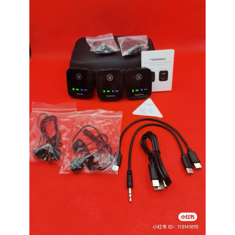 Mic Thu Âm Cài Áo Kinyo M18 One for Two Wireless Lavalier Microphone dành cho máy ảnh, điện thoại thông minh