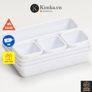 Khay đựng đồ set 3 ngăn, khay nhựa sắp xếp đồ đa năng