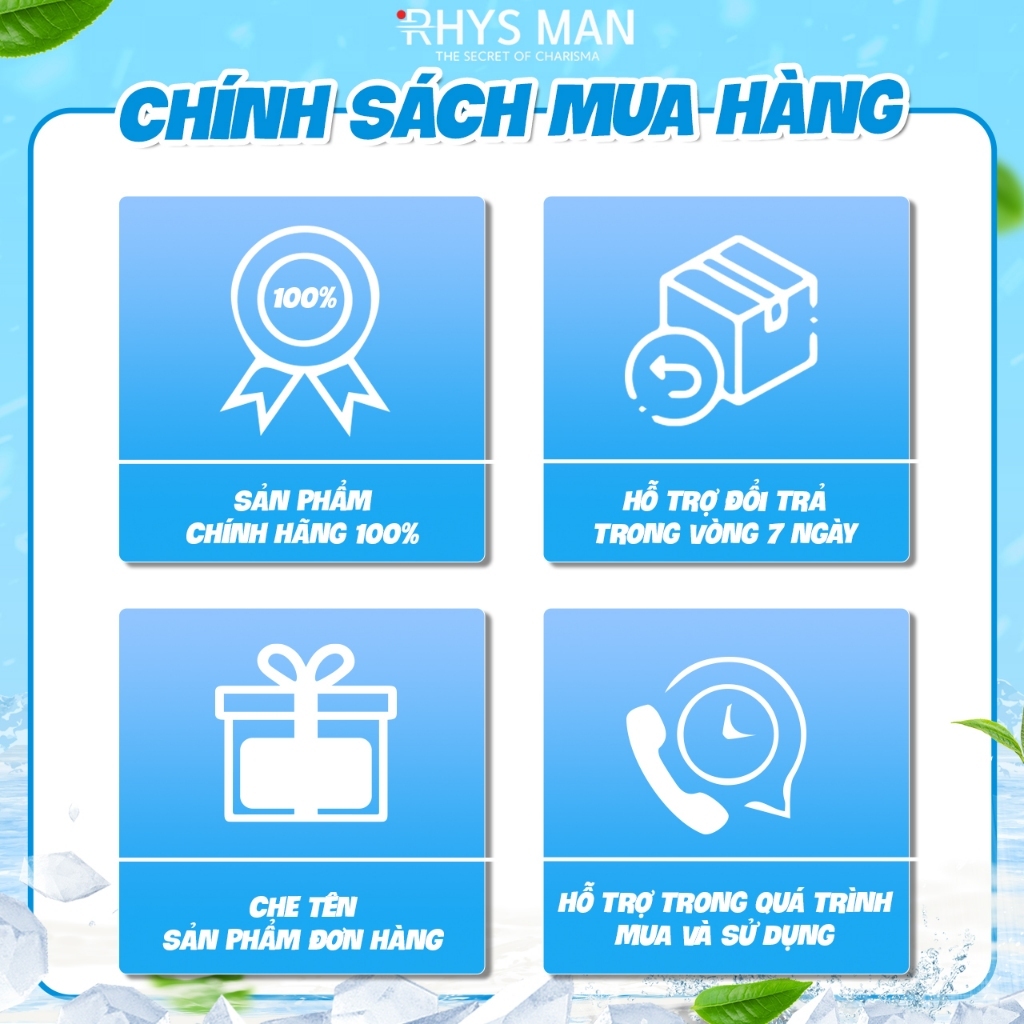 Sữa tắm nam RHYS MAN 3in1 350ml, tắm - gội - rửa mặt, x2 lưu hương, x3 nam tính