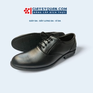 Giày da nam công sở mã 407a - da thật 100%, có khâu đế, bảo hành 12 tháng