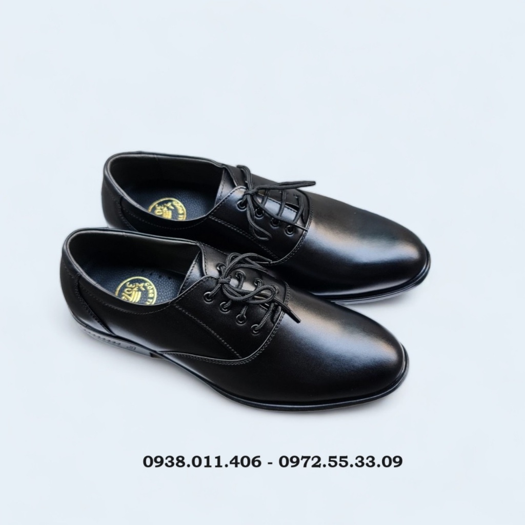 GIÀY DA NAM CÔNG SỞ MÃ 407A - DA THẬT 100%, CÓ KHÂU ĐẾ, BẢO HÀNH 12 THÁNG
