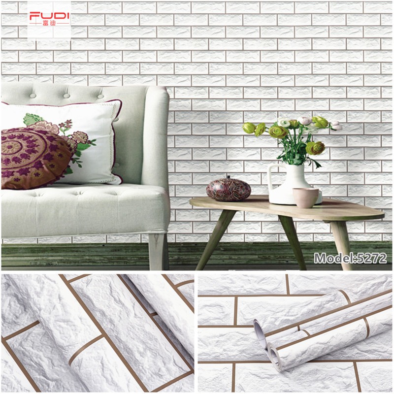 10M Giấy Dán Tường Sẵn Keo Gạch Ghi Sáng 5272,decor phòng, trang trí tiểu cảnh...