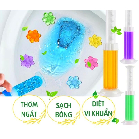 Gel khử mùi bồn cầu tấm thị dạng thạch hình bông hoa Gel thơm khử mùi nhà tắm 6 hương thơm khử mùi diệt khuẩn - MYNAMART