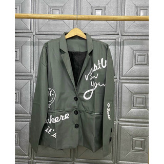 áo blazer vest thời trang unisex T-A-N phong cách hàn quốc AV012 from rộng màu đen và màu ben