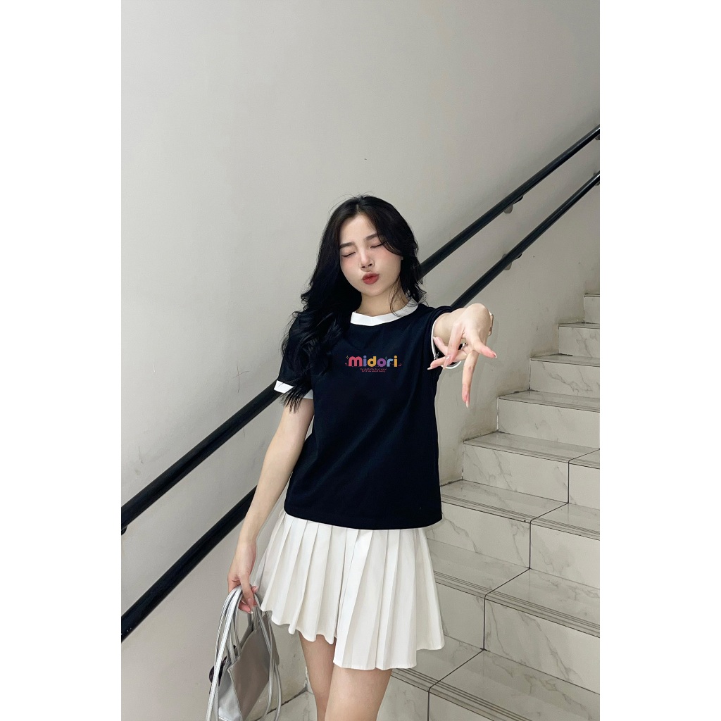 Áo thun Baby Tee COLORFUL MIDORI unisex phông Nam Nữ | Local Brand Midori Dress