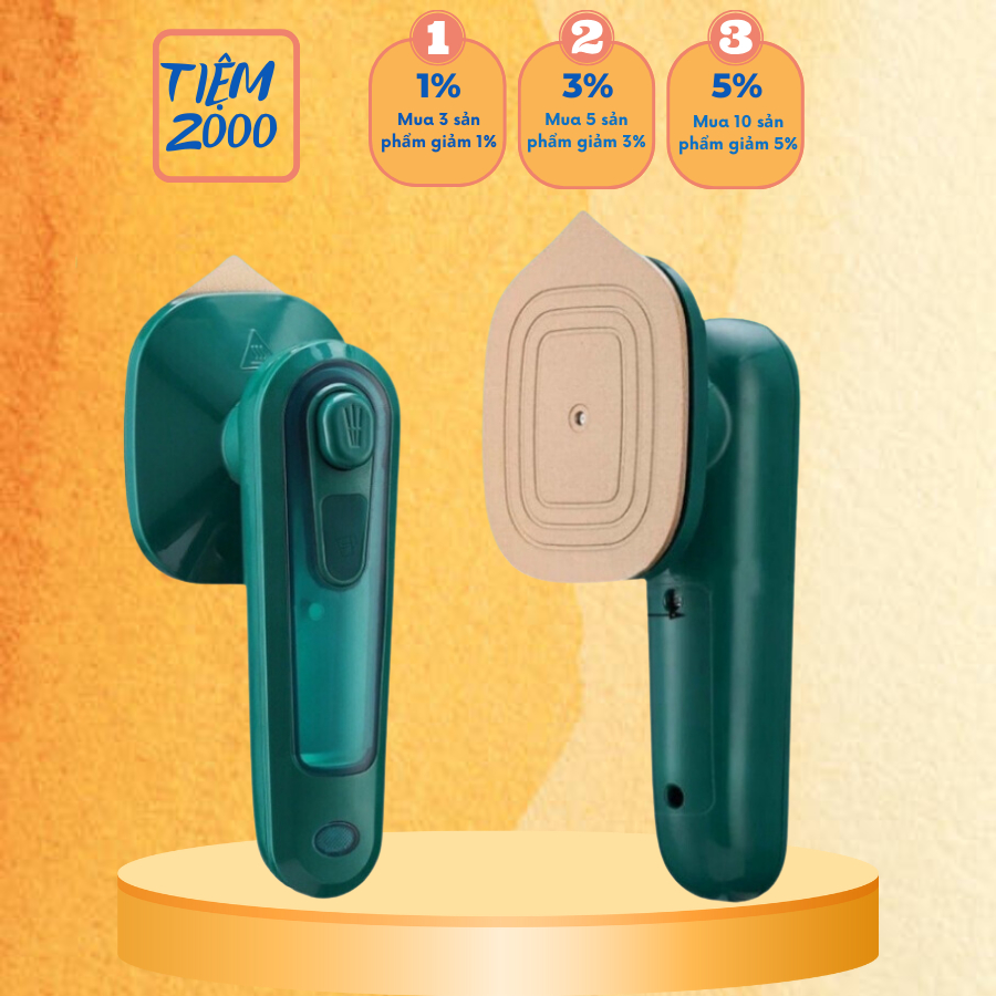 Bàn ủi mini du lịch, bàn là hơi nước cầm tay 33w nhỏ gọn tiện dụng, dễ dàng mang đi, bảo hành 12 tháng